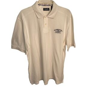 Chaps Men's polo Shirt Sz Large White